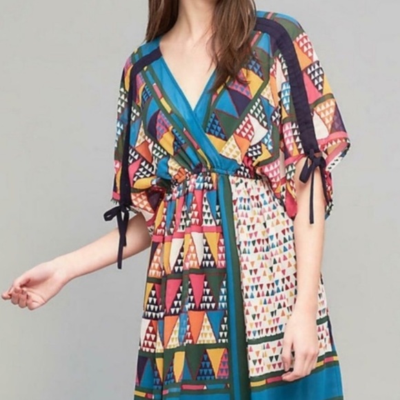 Anthropologie Maeve Geometric Dress - Picture 2 of 12